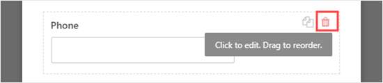 remove the tel. number option.