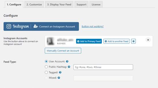 Connect from your WP dashboard