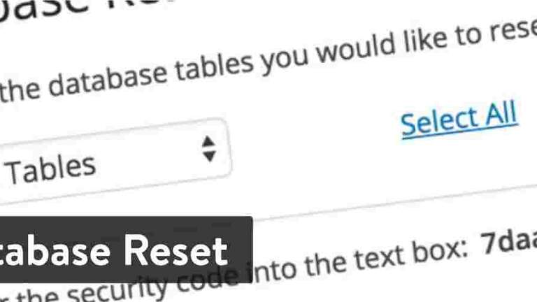 WP Database Reset