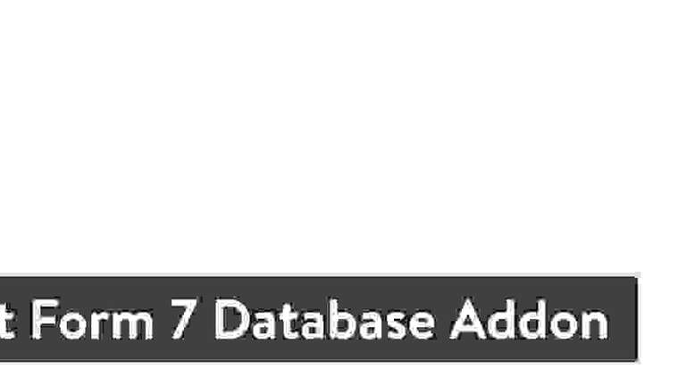 Contact Form 7 Database Addon