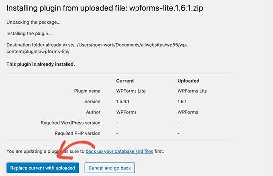 update the plugin