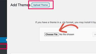upload theme