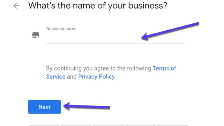 business name
