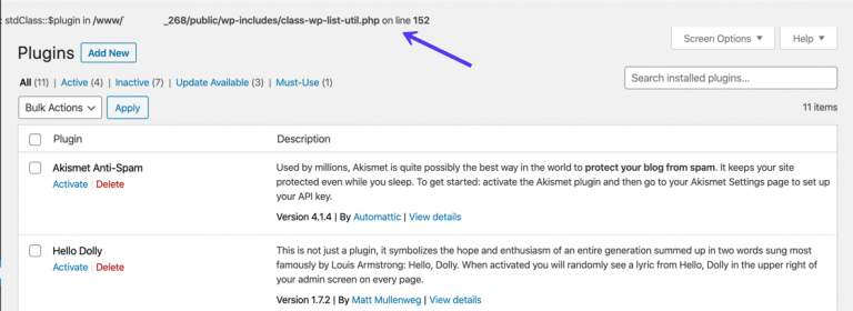 WordPress debugging