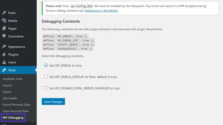 WP Debugging
