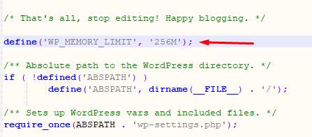 Increase your WP memory limit