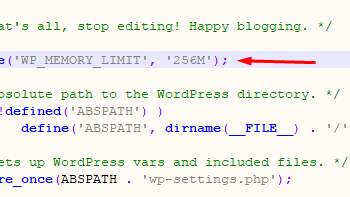 Increase your WP memory limit