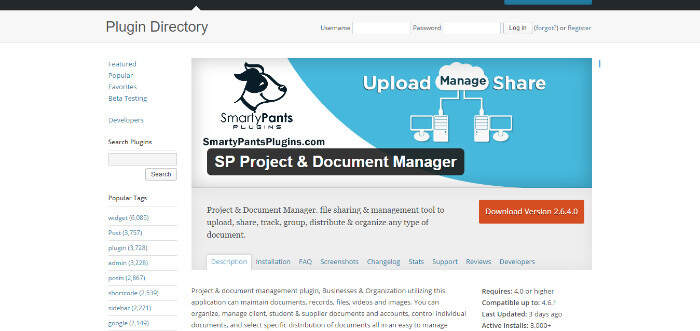 SP Client Document and Project Manager*