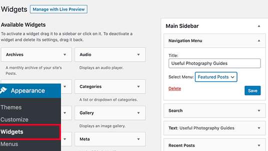Adding Featured Posts Menu in your Sidebar