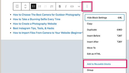 Reuse the Feature Posts Block