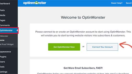 OptinMonster account