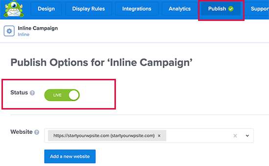 Publishing your content
