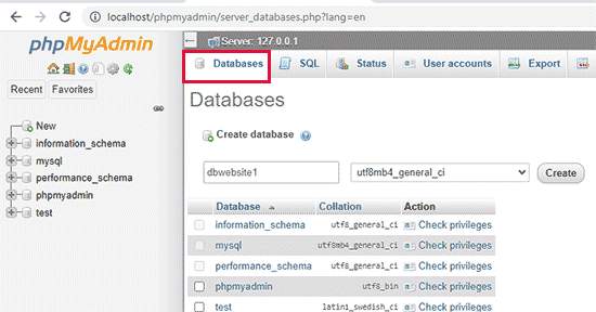 databases