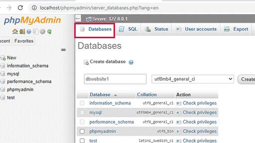 databases