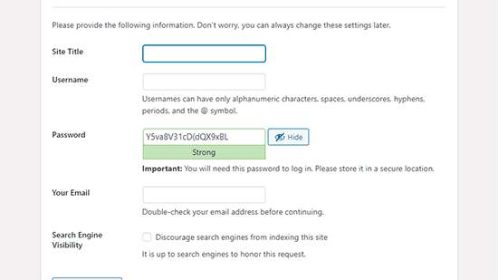 site info