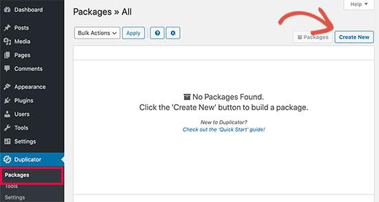 new packcage