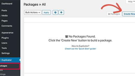 new packcage
