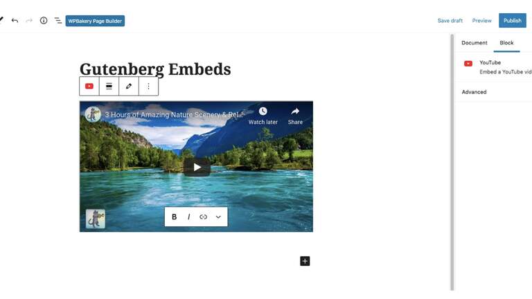 Embed button