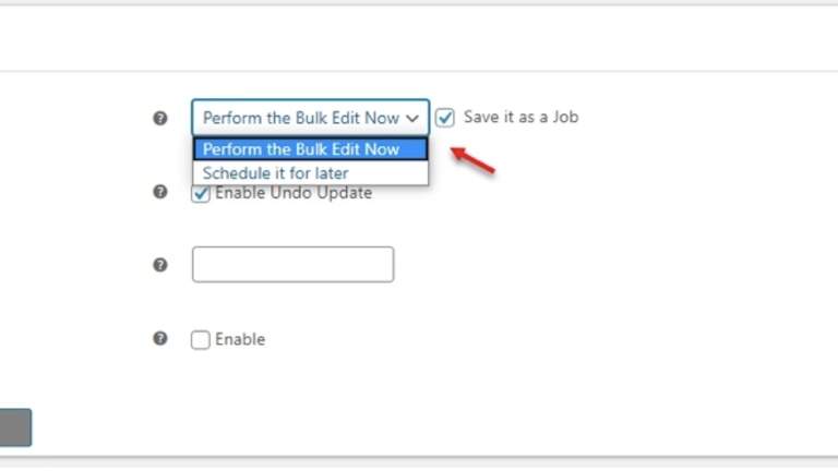 Scheduling bulk edit