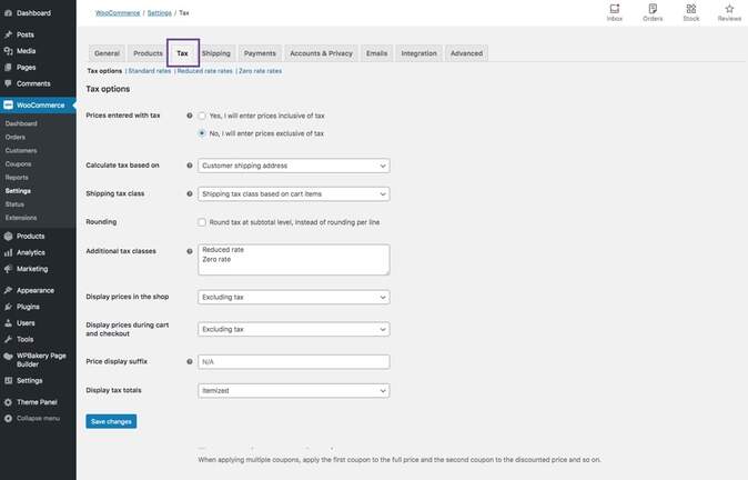 WooCoomerce – Settings