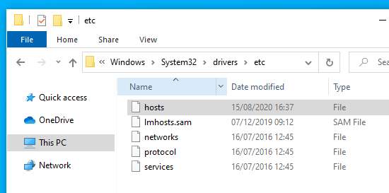 Check the computer’s hosts file