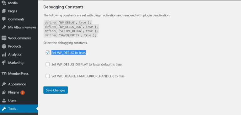 WP_DEBUG