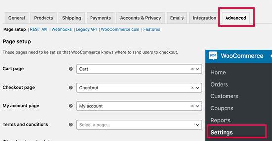 WooCommerce – Settings