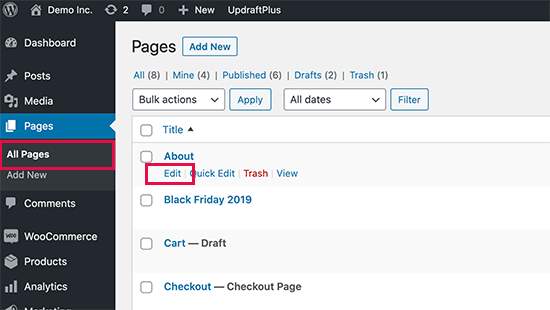 Pages – All pages