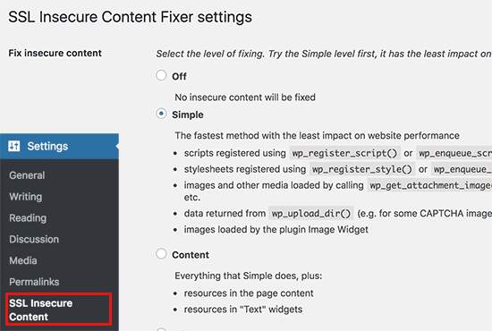 SSL Secure Content Fixer plugin