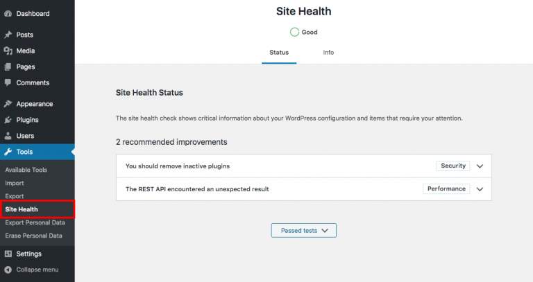 REST API Status