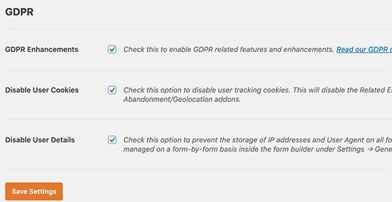 GDPR option