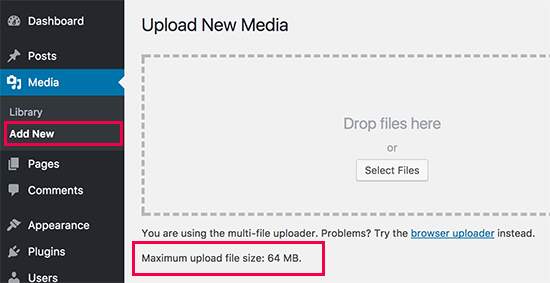 maximum file upload size limit