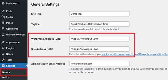 Fix URLs