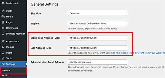 Fix URLs