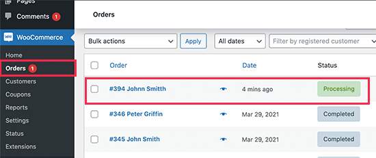 Orders