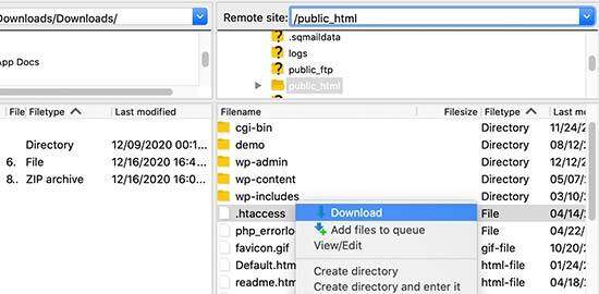 Regenerating WP .htaccess file