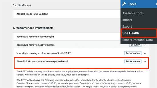 site health