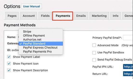 Adding payment method