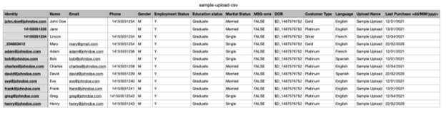 upload data