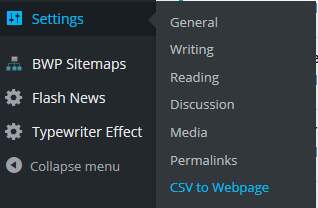 csv to webpage