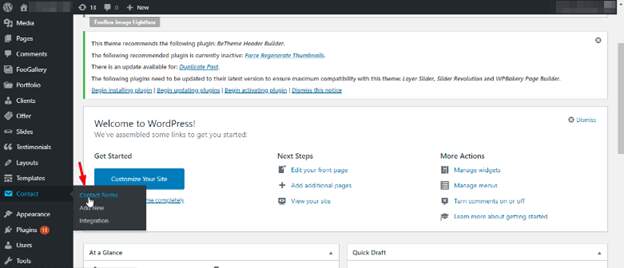contact form