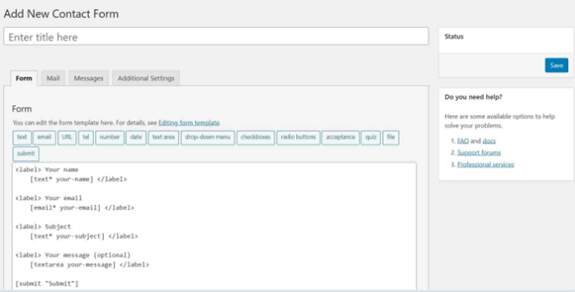add new contact form