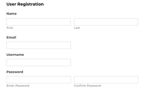 user registration