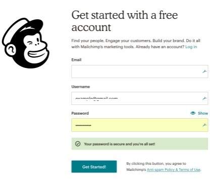 create account