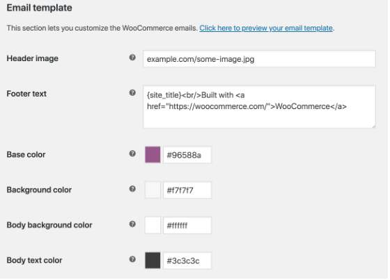 Email template