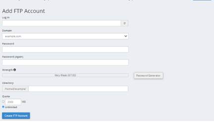 add ftp account