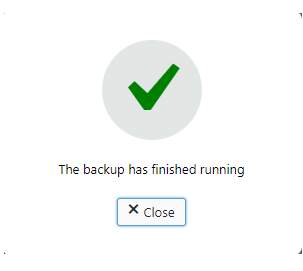 backup finished