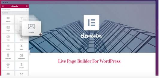 elementor front end interface