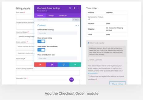 checkout order
