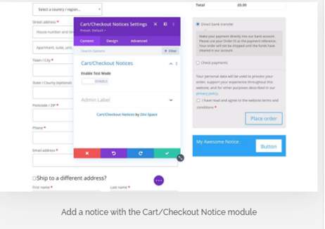 checkout notice